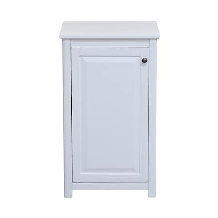 Alaterre Furniture Dorset 17"W x 29"H Floor Bath Storage Cabinet with Door ANVA77WH